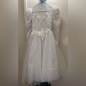 First Communion Dress White size 8 girls long party dress